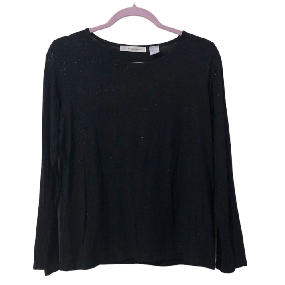 Marisa Christina Black Sparkled Shirt